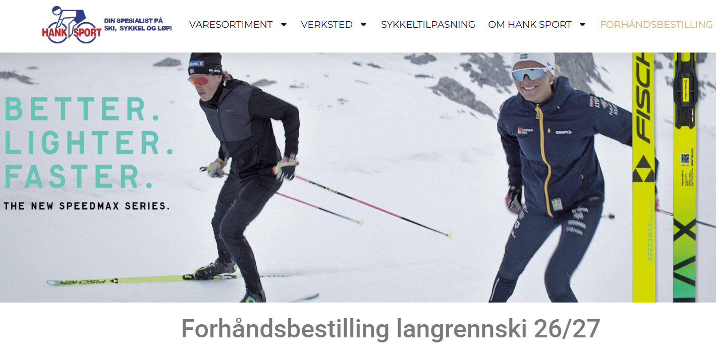 Forhåndsbestilling av langrennski hos Hank Sport