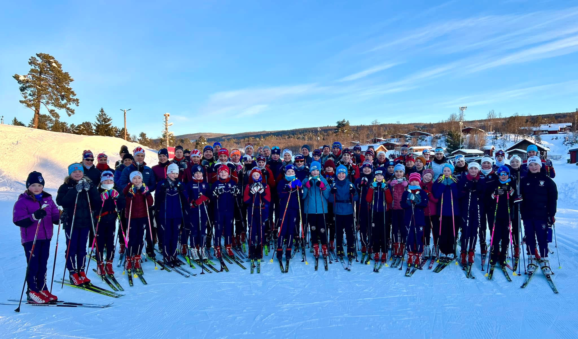 Langrennsgruppa til BSK samlet i Bymarka