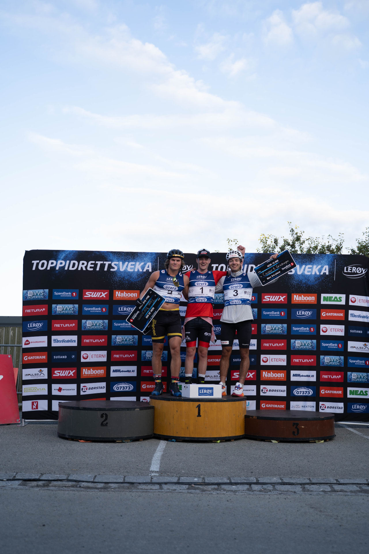 Casper Kvam Grindhagen på 3.-plass på seierspallen under Toppidrettsveka